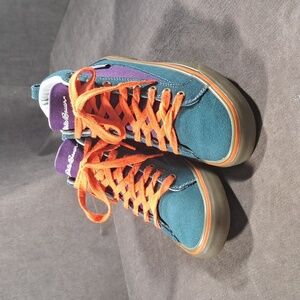 Eddie Bauer Storm Teal Suede Purple and Orange Sneaker Boots VG US 6.5